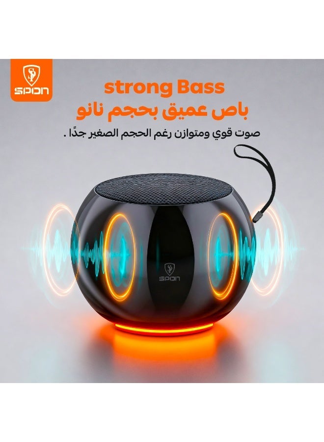 سبون مكبر صوت لاسلكي صغير أسود - Image 5
