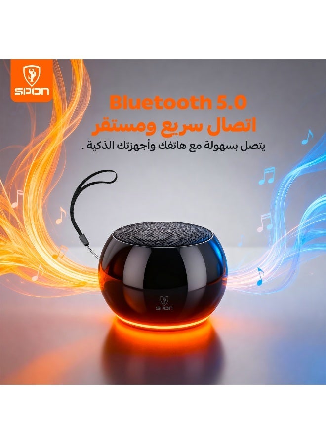 سبون مكبر صوت لاسلكي صغير أسود - Image 4