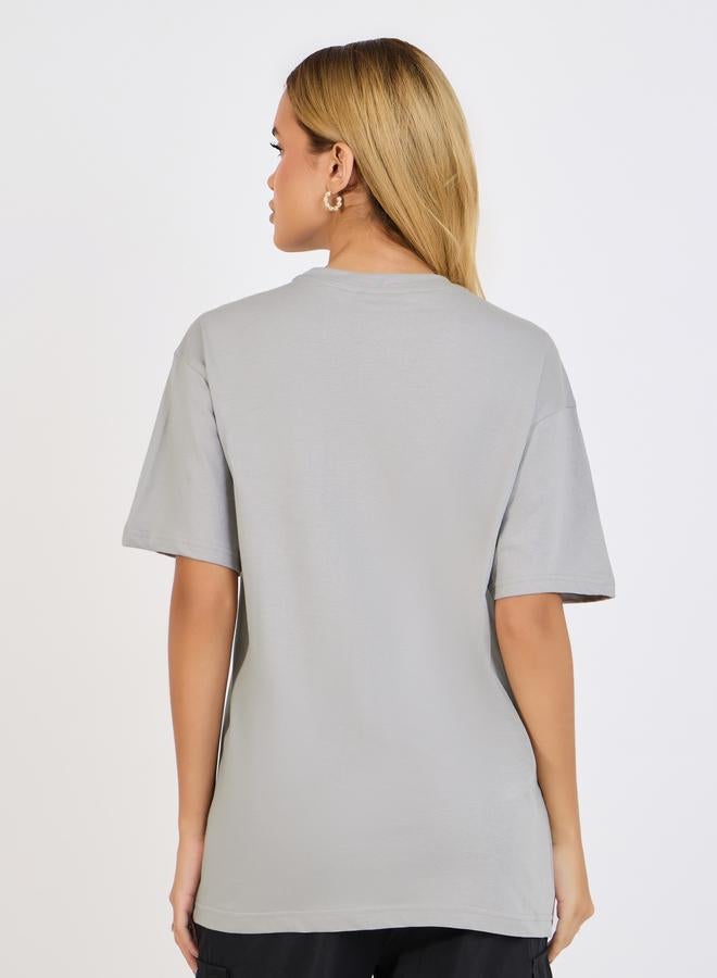 Styli Styli Oversized Forward Shoulder T-Shirt with Pocket and Short Sleeve - Image 4