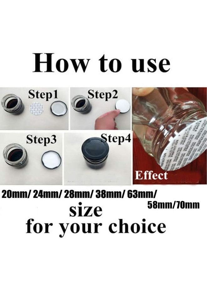 Generic - 200 Pack Self Adhesive Cap Seal Foam Waterproof Gasket Pressure Sensitive Line Foam Gasket For Cosmetic Plastic Glass Bottles 58mm - Image 1
