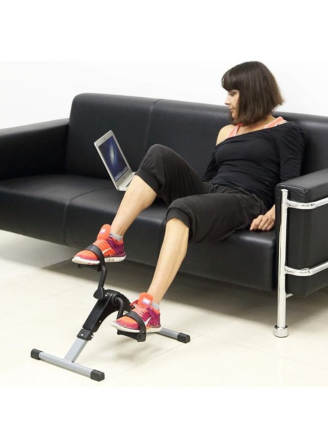 bunca Floor Exercise Bike Fitness Pedal Folding Bike Mini Bike Under Desk Hand Foot Exercise Bike Portable Arm Leg Exercise Machine With Lcd Display - Image 4