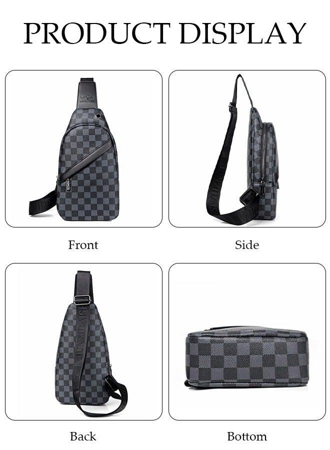 DUNISO Compact Chest Bag for Men Waterproof Crossbody Bag Multipurpose Chest Shoulder Bag with Buckle Multi-pocket Everyday Carry Bag Sling Bag for Travel Work Sports  - Image 2