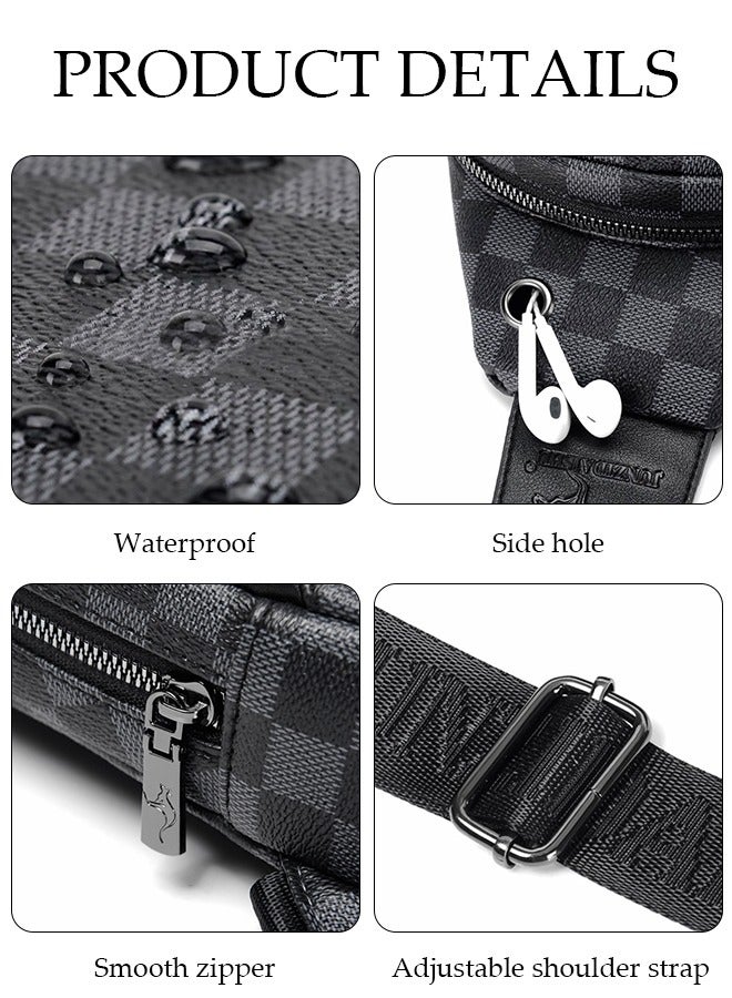 DUNISO Compact Chest Bag for Men Waterproof Crossbody Bag Multipurpose Chest Shoulder Bag with Buckle Multi-pocket Everyday Carry Bag Sling Bag for Travel Work Sports  - Image 3