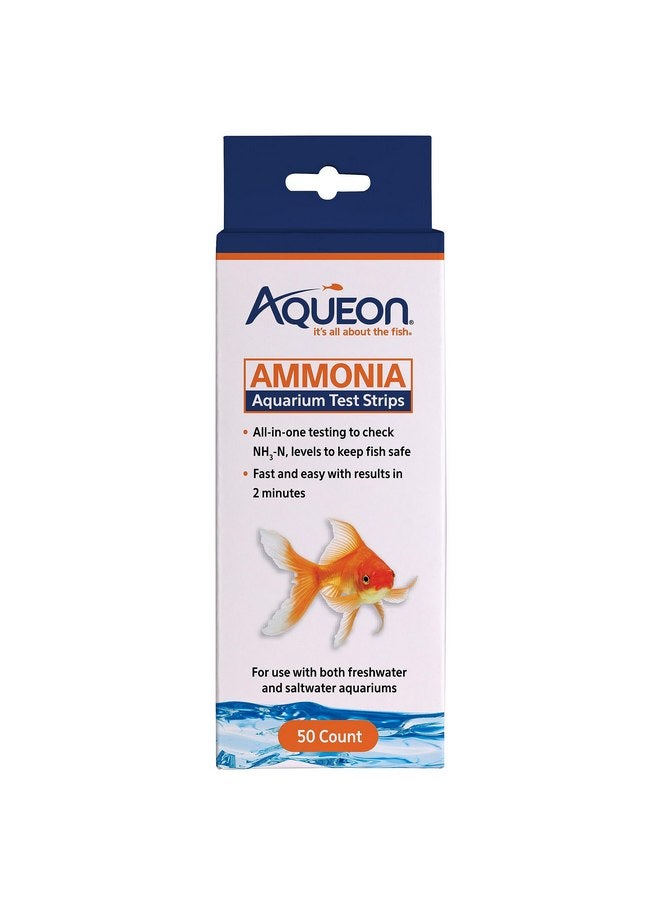 Aqueon Ammonia Aquarium Test Strips 50 Count - Image 1