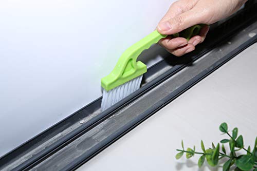 Rienar 2pcs Hand-held Groove Gap Cleaning Tools Door Window Track Kitchen Cleaning Brushes(Green) - Image 2