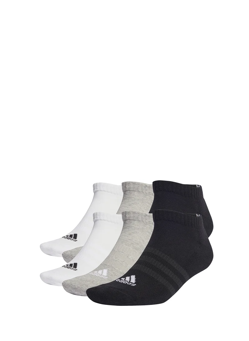Adidas 6 Pack Cushioned Low-Cut Sports Socks