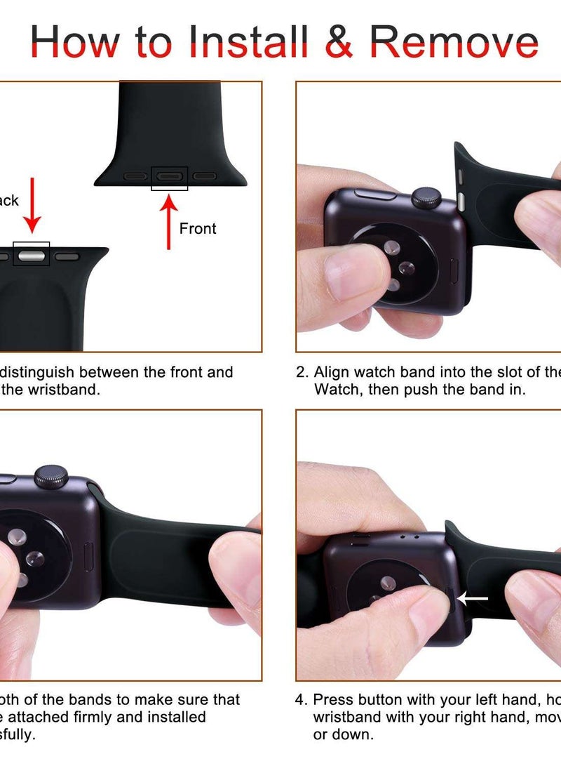 سام سوار ساعة آبل 42 ملم / 44 ملم / 45 ملم / 49 ملم من السيليكون لجميع سلاسل ساعة آبل - اللون:زيتون - Image 5