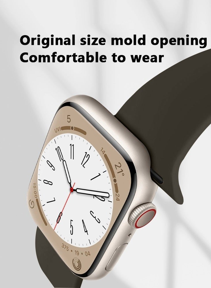 Apple Watchband 42MM/44MM/45MM/49MM Silicone Strap for Apple Watch All Series Olive - view 3