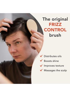 Beauty by Earth Boar Bristle Hair Brush - Smoothes & Detangles All Hair Types, Hairbrush for Women, Men & Kids, Brush for Thick Hair, Distributes Oils for Natural Shine & Stimulates Scalp  - Image 4