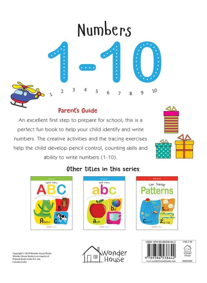 null - Numbers 1-10: Write and Practice Numbers 1 to 10 (Writing Fun) [Paperback] Wonder House Books Editorial - Image 1