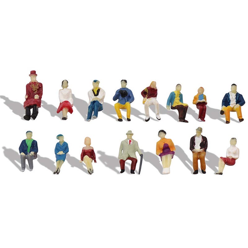 Evemodel P8711 60pcs HO scale 1:87 All Seated People Sitting Figures Passengers Model Desktop Decoration - Image 2