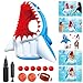 Ynanimery Pool Game Toys Pool Floats Shark Water Toys 3in1 Inflatable Basketball Hoop Football Head Hoop Ball Games Great Gifts for Kids Adults Indoor Outdoor Summer Beach Family Birthday Cool Party - Image 2
