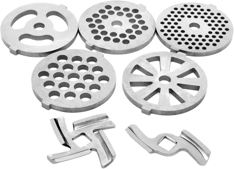 توجيذر لايف 7 قطع من أقراص وشفرات مفرمة اللحم المصنوعة من الفولاذ المقاوم للصدأ لقطع الطعام وأجزاء آلة مفرمة اللحم - Image 1