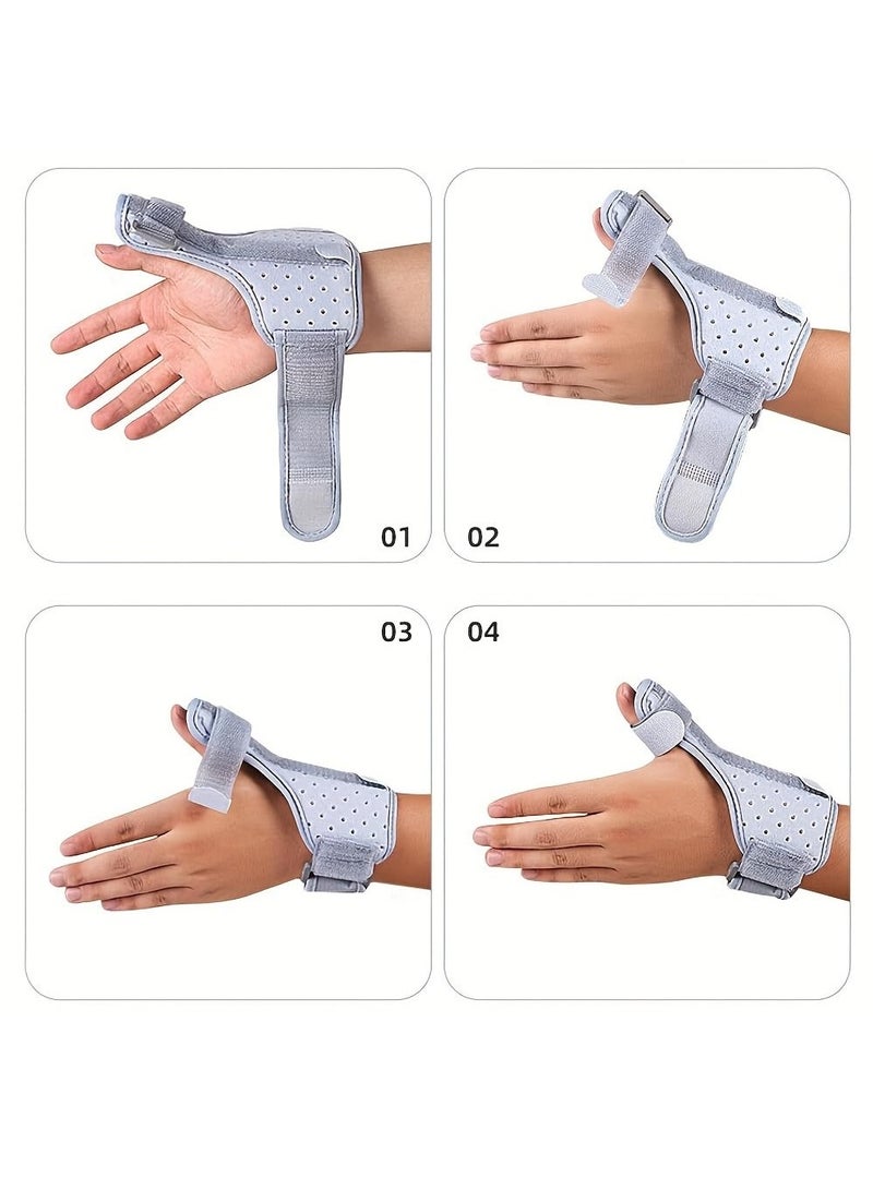 GUDOO دعامة معصم وإبهام قابلة للعكس لكلتا اليدين توفر دعمًا مريحًا للالتواءات والتهاب المفاصل والتهاب الأوتار، خفيفة الوزن وقابلة للتنفس. - Image 4