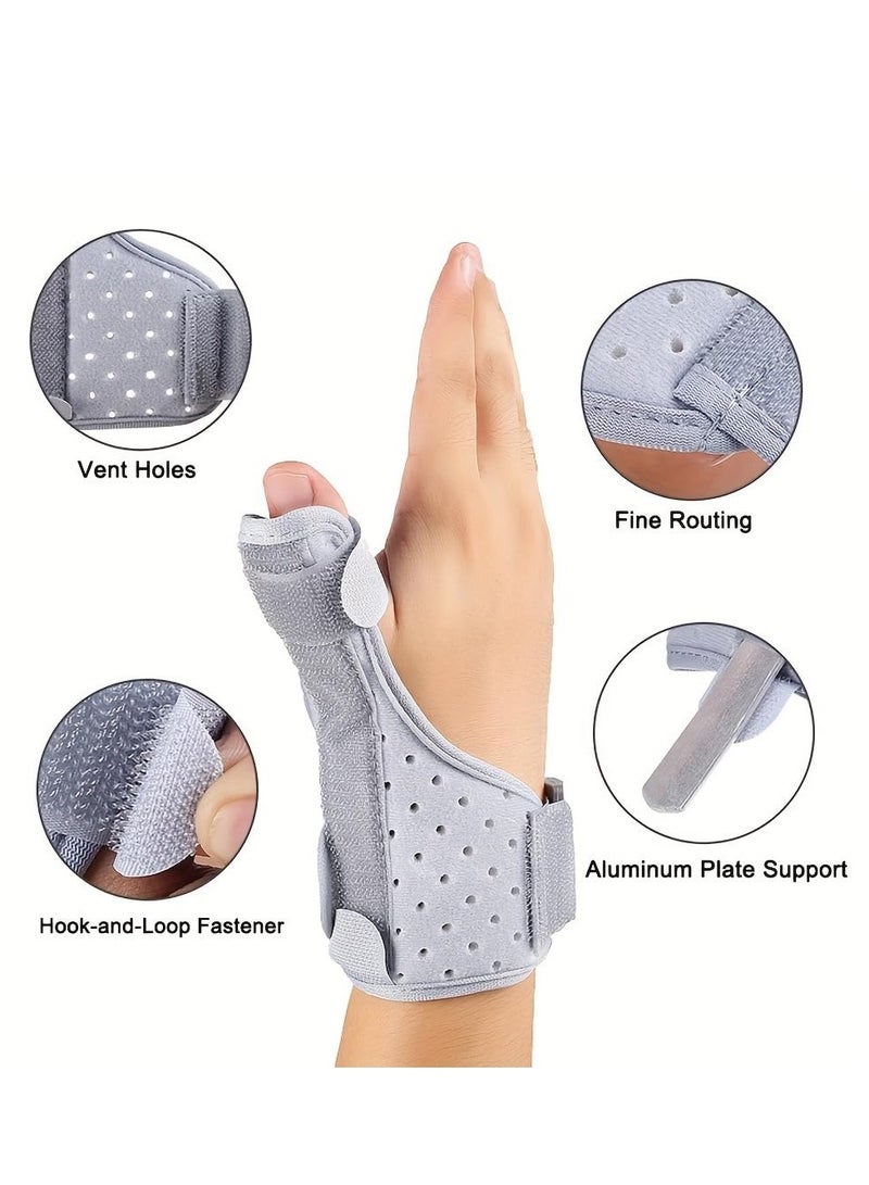 GUDOO دعامة معصم وإبهام قابلة للعكس لكلتا اليدين توفر دعمًا مريحًا للالتواءات والتهاب المفاصل والتهاب الأوتار، خفيفة الوزن وقابلة للتنفس. - Image 3