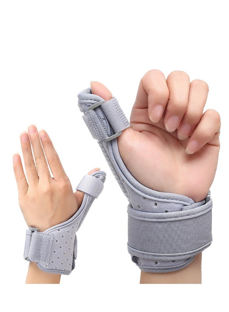 GUDOO دعامة معصم وإبهام قابلة للعكس لكلتا اليدين توفر دعمًا مريحًا للالتواءات والتهاب المفاصل والتهاب الأوتار، خفيفة الوزن وقابلة للتنفس. - Image 1