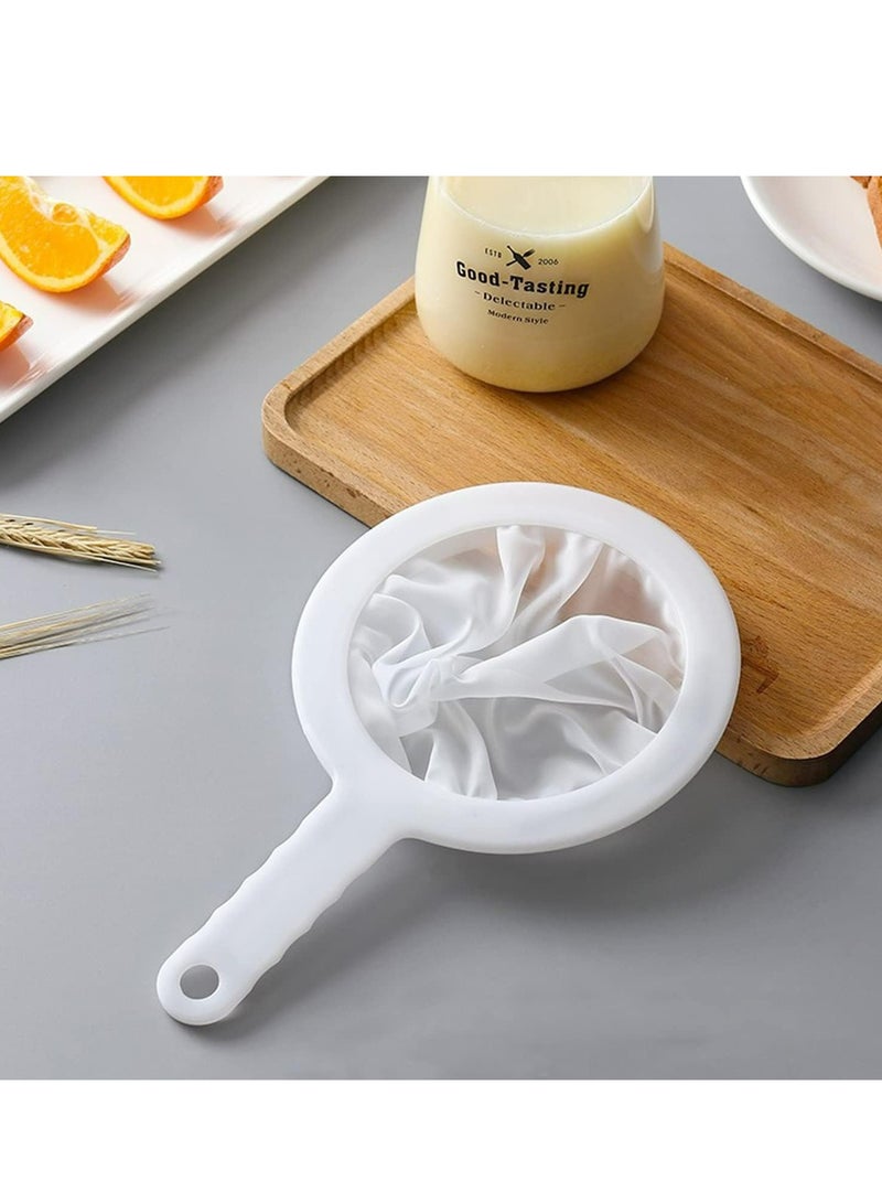 3pcs Kitchen Ultra-Fine Nylon Mesh Strainer 5.51 Inch, Plastic Sieve Fine Mesh with Handle Kitchen Tool For Soy Milk, Coffee, Milk, Yogurt, Juice,Tea Leaf Filter, Honey (400 mesh)  - Image 5