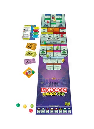 Monopoly Knockout Family Party Game For Kids, Teens, And Adults | Ages 8 and Up | 2-8 Players | 20 Mins. Average | Quick-Playing Board Games - view 5