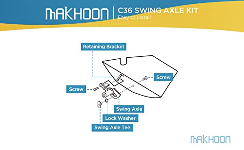 Makhoon Pool Cleaner Replacement Parts C36 Swing Axle Kit for Polaris Zodiac 180/280/380 Pressure Cleaner - Image 4