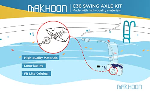 Makhoon Pool Cleaner Replacement Parts C36 Swing Axle Kit for Polaris Zodiac 180/280/380 Pressure Cleaner - Image 3
