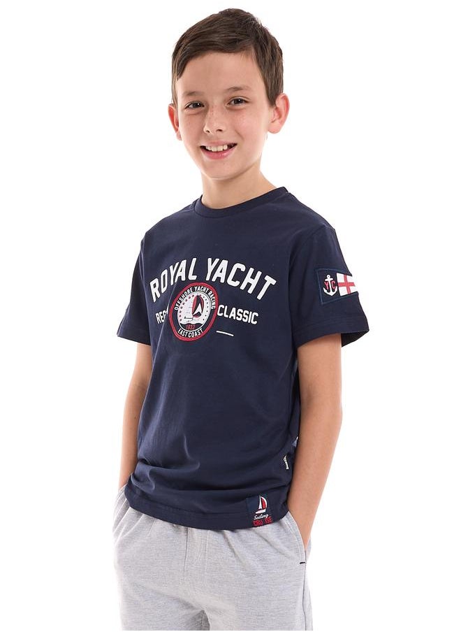 victor and jane - Embroidered Patch Printed T-Shirt & Shorts Set by Styli - Image 1