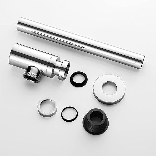 SPAZIO Stainless Steel Heavy Bottle Trap Set With Height Adjustable Waste Outlet Pipe For Bathroom, Wash Basin, Kitchen Sink, Chrome Plated - Image 4