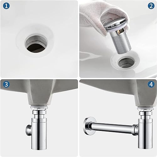 SPAZIO Stainless Steel Heavy Bottle Trap Set With Height Adjustable Waste Outlet Pipe For Bathroom, Wash Basin, Kitchen Sink, Chrome Plated - Image 5