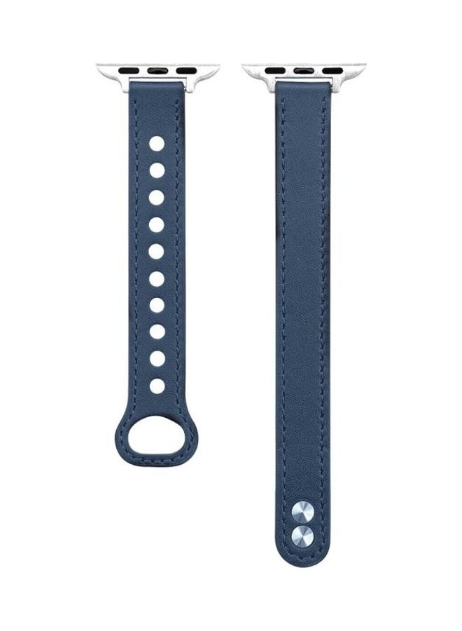 NIBEMINENT Replacement Watchband For Apple Watch Blue  - Image 1