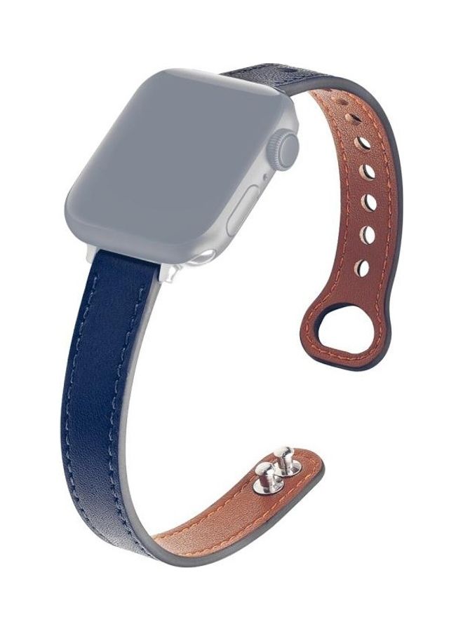 NIBEMINENT Replacement Watchband For Apple Watch Blue  - Image 2