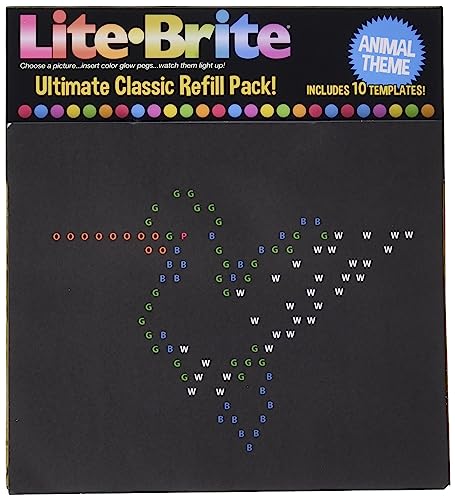 Lite Brite Ultimate Classic Refill Pack - Animal Theme - 10 Reusable Templates - Amazon Exclusive - Image 2
