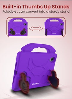 Moxedo Moxedo Shockproof Protective Case Cover Lightweight Convertible Handle Kickstand for Kids with Pencil Holder Compatible for iPad Mini 6 - Purple  - Image 5