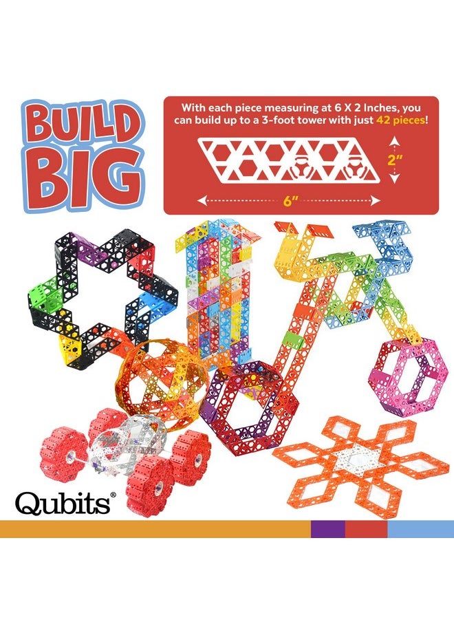 Qubits Stem Construction Set 100 Pieces An Open Play Engineering And Building Toy (Alternative To Blocks)  - Image 2