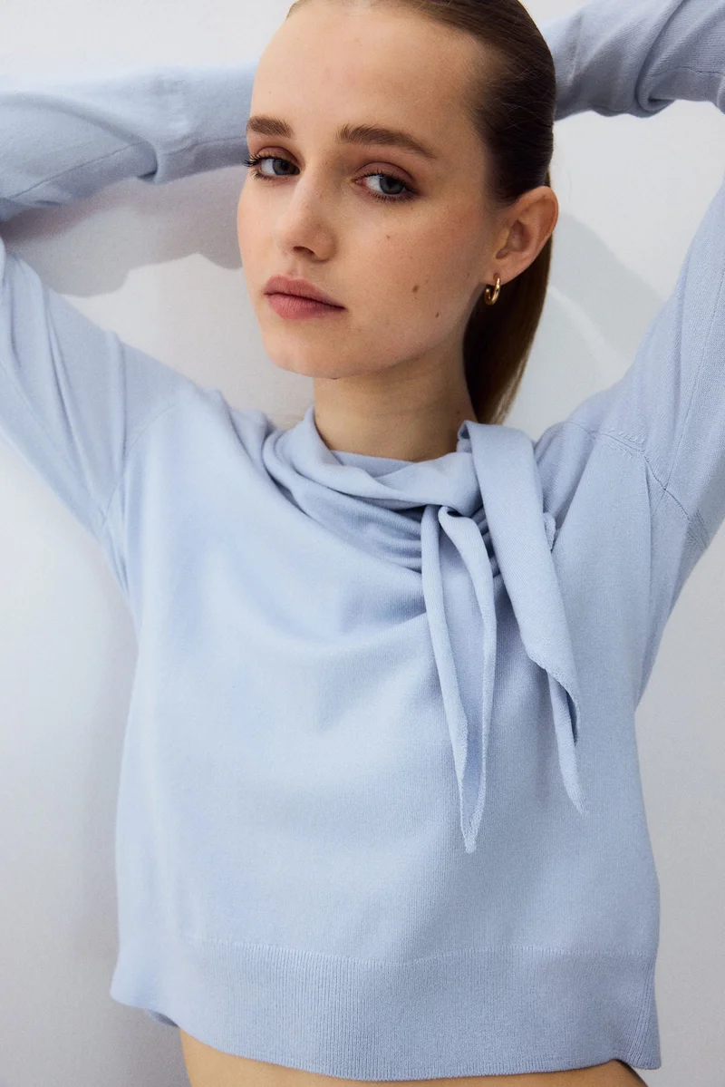 H&M Scarf-collar jumper