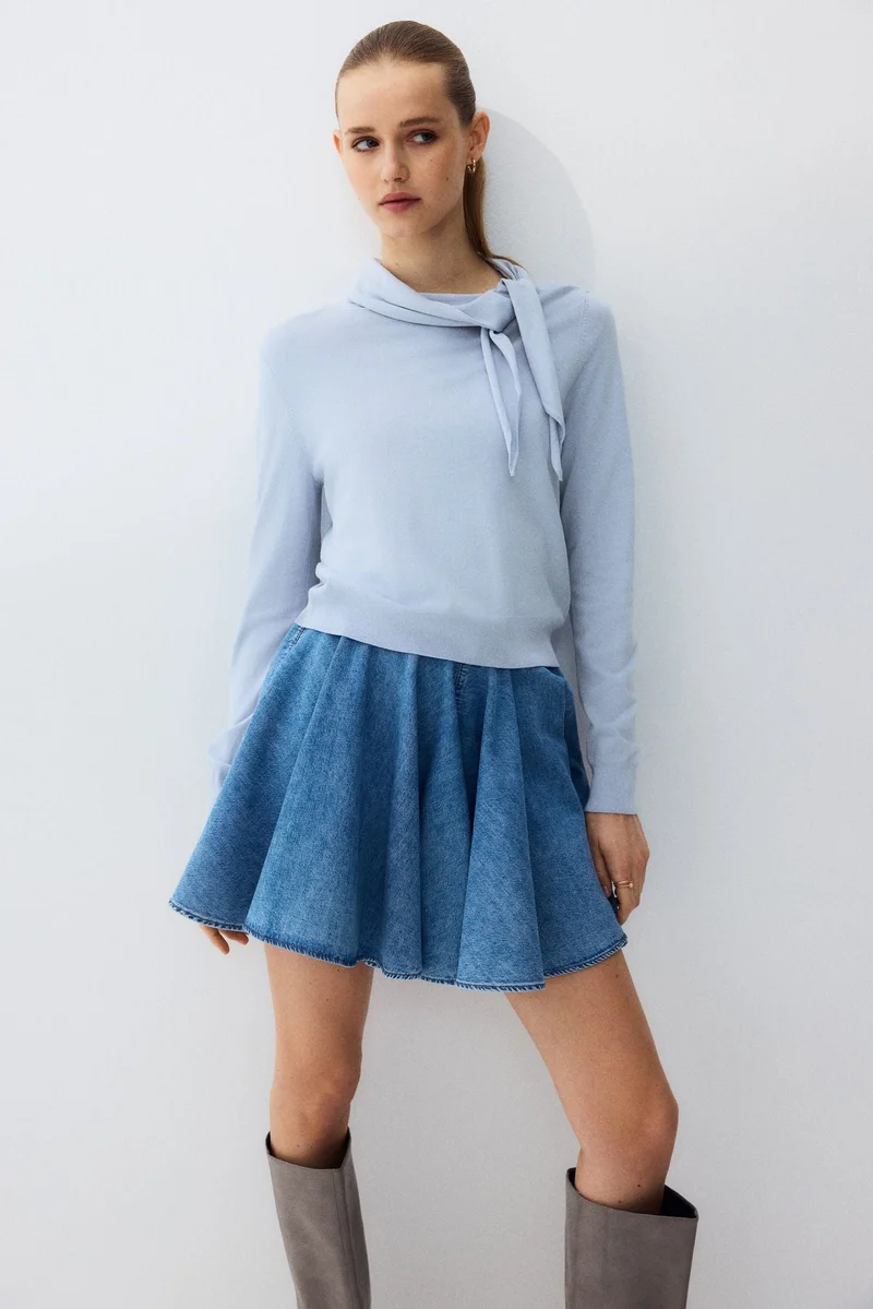 H&M Scarf-collar jumper