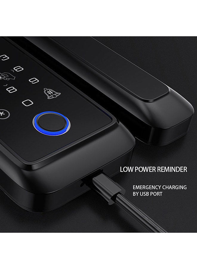 Tuya Smart Lock Fingerprint Lock Door Lock Keypad Door Lock with Handle Fingerprint Electronic Deadbolt Door Lock Smart Door Lock Compatible with Tuya APP