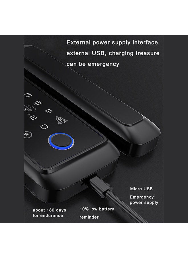 Tuya Smart Lock Fingerprint Lock Door Lock Keypad Door Lock with Handle Fingerprint Electronic Deadbolt Door Lock Smart Door Lock Compatible with Tuya APP