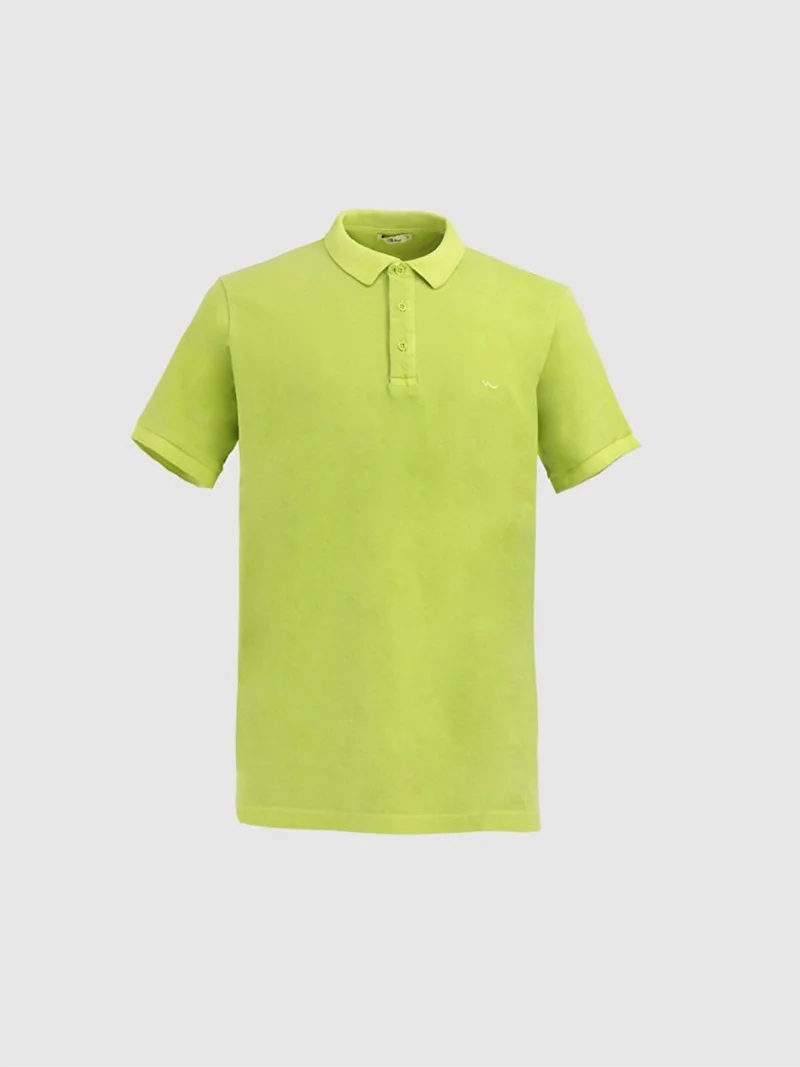 LTB Men's Faded Effect Polo Neck T-shirt