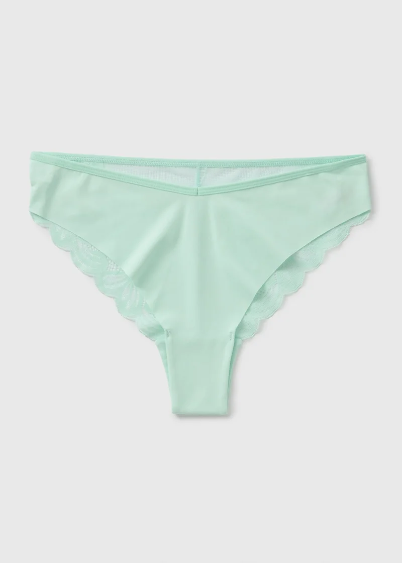 Matalan Mint Lace Back Brazilian Knickers