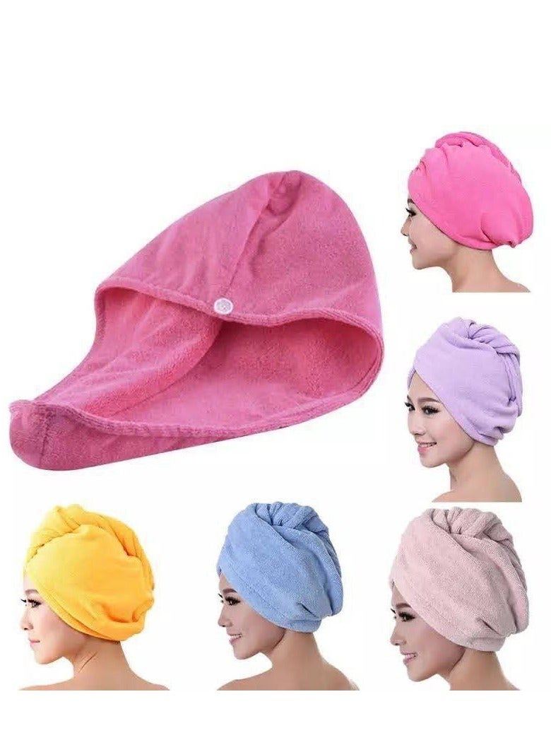 Microfiber Hair Bonnet, Towel, Hair Turbans for Wet Hair, Curly Hair, Hair Drying Towel, Multicolor - Image 1