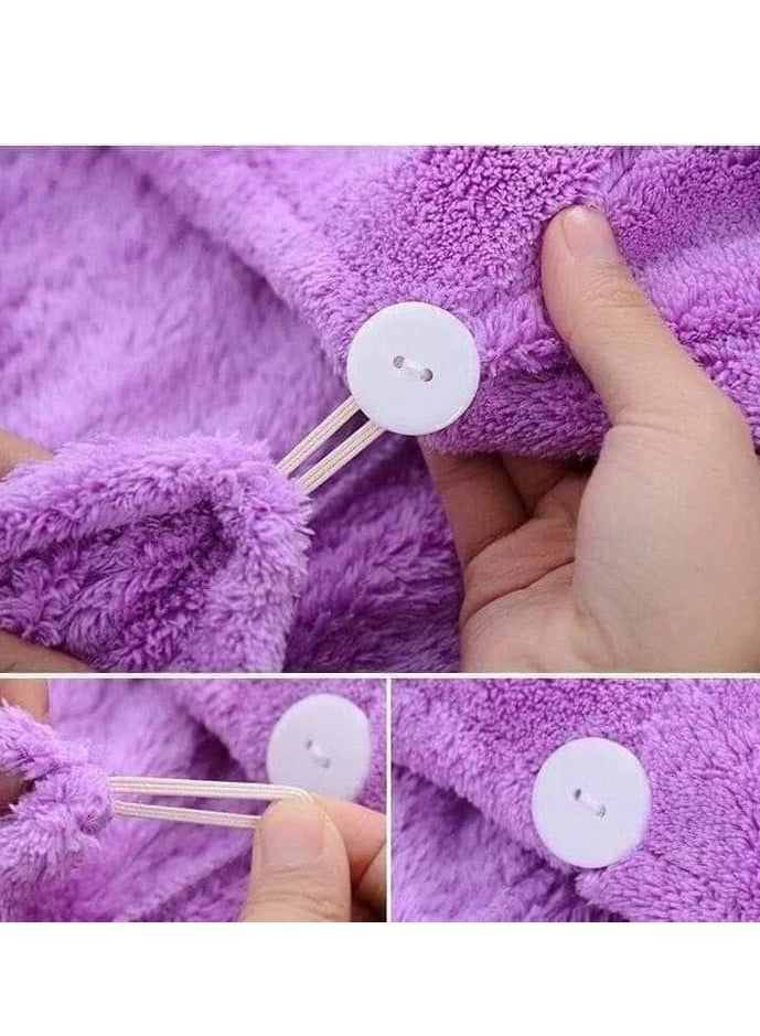 Microfiber Hair Bonnet, Towel, Hair Turbans for Wet Hair, Curly Hair, Hair Drying Towel, Multicolor - Image 3