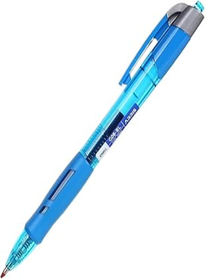 Deli arris blue gel pen set for student, office,1 pc, ergonomic grip 0.5mm (eg08-bl)