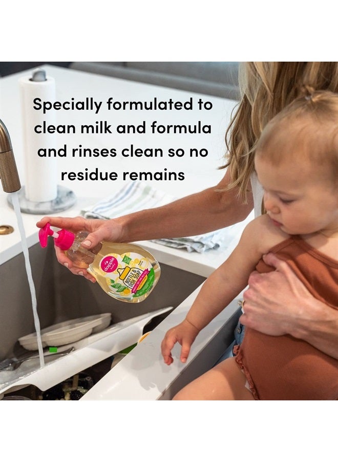 dapple Bottle and Dish Soap Baby, Fresh Citrus, 16.9 Fl Oz (Pack of 1) - Plant Based Dish Liquid for Dishes & Baby Bottles - Hypoallergenic Soap, Liquid Soap - Image 4