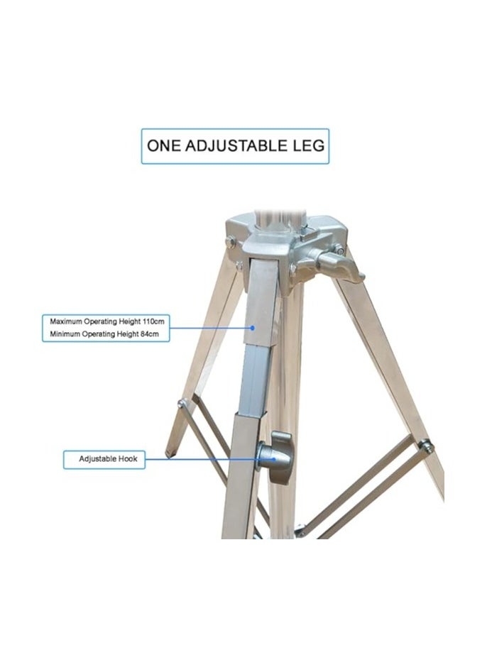 Coopic COOPIC Photo Studio Wheeled Roller Heavy Duty Stainless Steel Light Stand, Detachable Wheels with Adjustable 1 Leg and Adjustable Height maximum up to 465cm used for Soft box, Moonlight and Other  - Image 3
