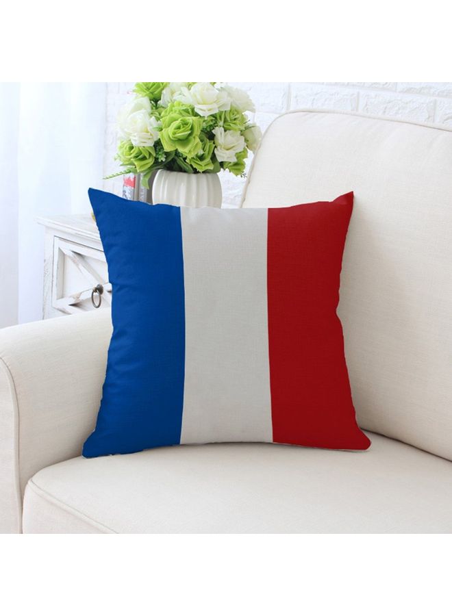 NIBEMINENT Colourblocked Cushion Cover Blue/White/Red