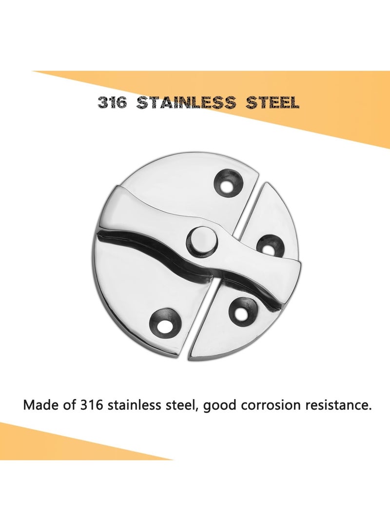 Barakah قفل باب قارب بحري ثقيل، زر دوار من الفولاذ المقاوم للصدأ 316 مع براغي، لقفل الأبواب وفتحات القارب، معدات متينة مقاومة للتآكل للاستخدام في اليخوت والبحر (عبوة 2)  - Image 4