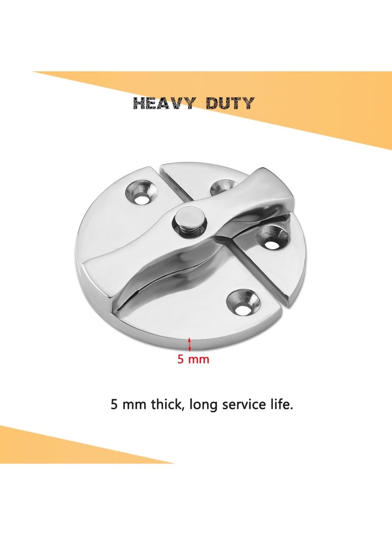 Barakah قفل باب قارب بحري ثقيل، زر دوار من الفولاذ المقاوم للصدأ 316 مع براغي، لقفل الأبواب وفتحات القارب، معدات متينة مقاومة للتآكل للاستخدام في اليخوت والبحر (عبوة 2)  - Image 3