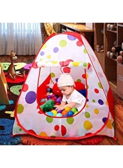 EASY FUTURE Tent Play House Foldable Pop UpTent Play Play House for Children Ocean ball Pool Indoor and Outdoor Including 100 Pcs Colorful Soft Plastic Ocean Fun Ball  - Image 1