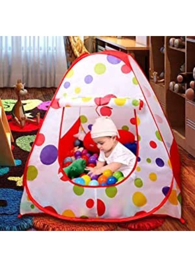 EASY FUTURE Tent Play House Foldable Pop UpTent Play Play House for Children Ocean ball Pool Indoor and Outdoor Including 100 Pcs Colorful Soft Plastic Ocean Fun Ball  - Image 1