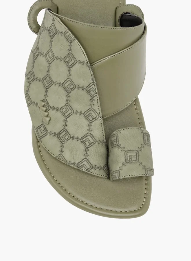 LBL by Shoexpress Men Embroidered Slip-On Arabic Sandals