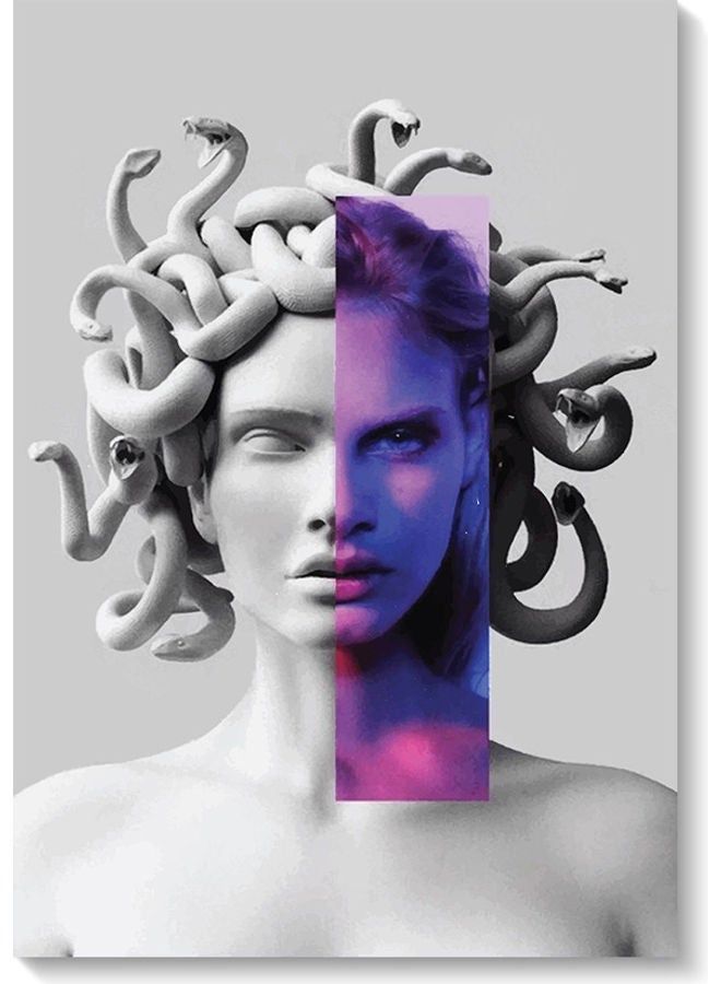 RYN Woman And Snakes Wall Art Multicolour 40x60cm - Image 2